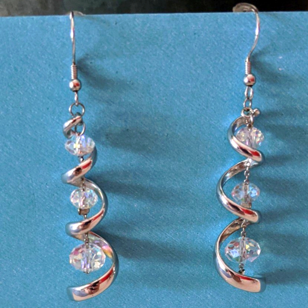 Earrings 925 Sterling Silver w/ Swarovski crystals